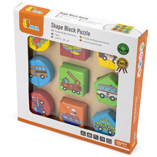 Geometrische vormenpuzzel - voertuigen